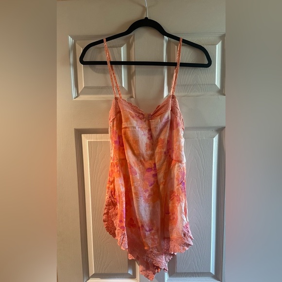 NWT Intimately Free People Forget Me Not Lace Trim Romper. Size XS. - Picture 1 of 10